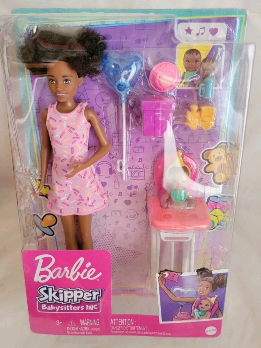 NEW Barbie Skipper Babysitters Inc Dolls Baby Playset Black African American